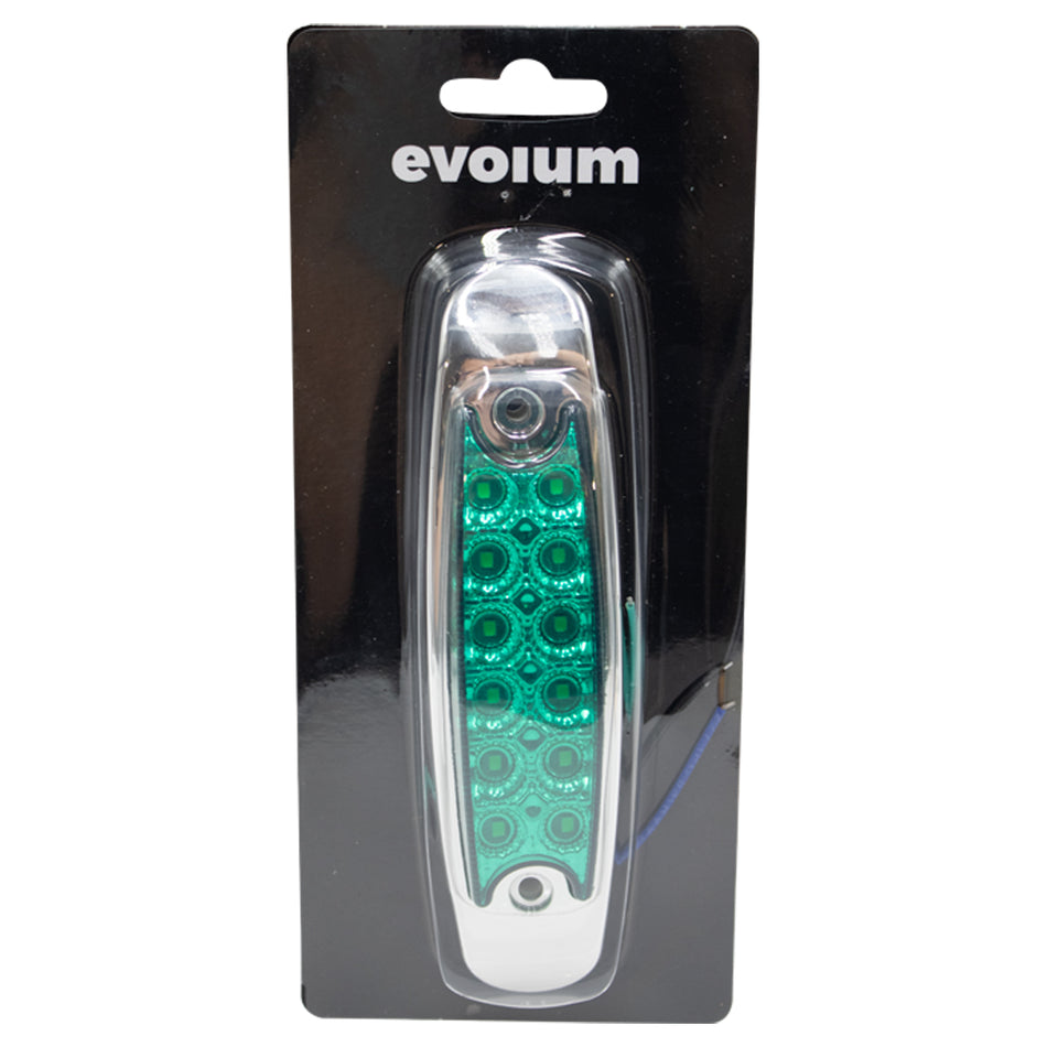 Plafon Led Rectangular 6¨ Con Bisel Cromo C/Estrobo Tr122 Verde