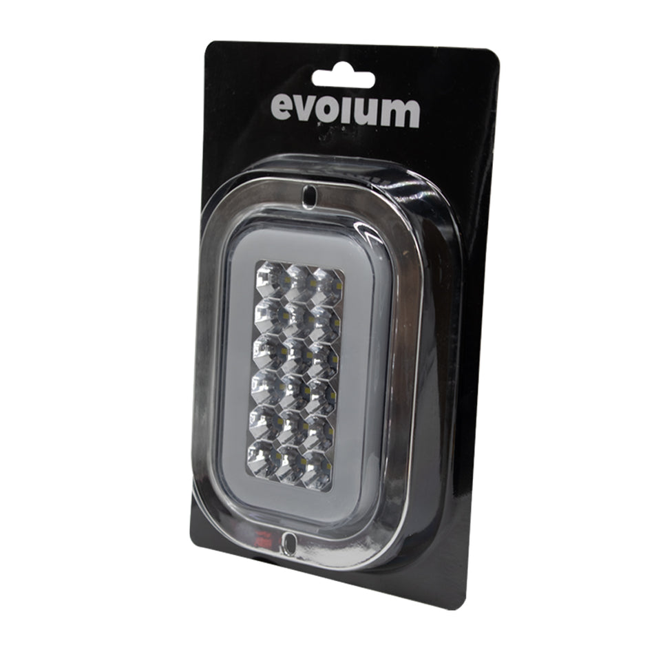 1 Plafón Rectangular 6.5 Multivoltaje Estrobo Tr135 Blanco