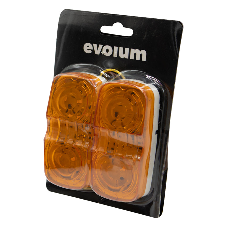 Par Plafón Rectangular 4 Multivoltaje Estrobo Tr131 Ambar