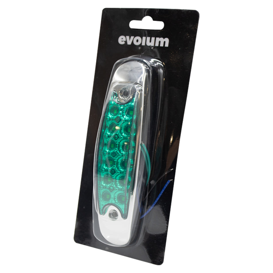 Plafon Led Rectangular 6¨ Con Bisel Cromo C/Estrobo Tr122 Verde