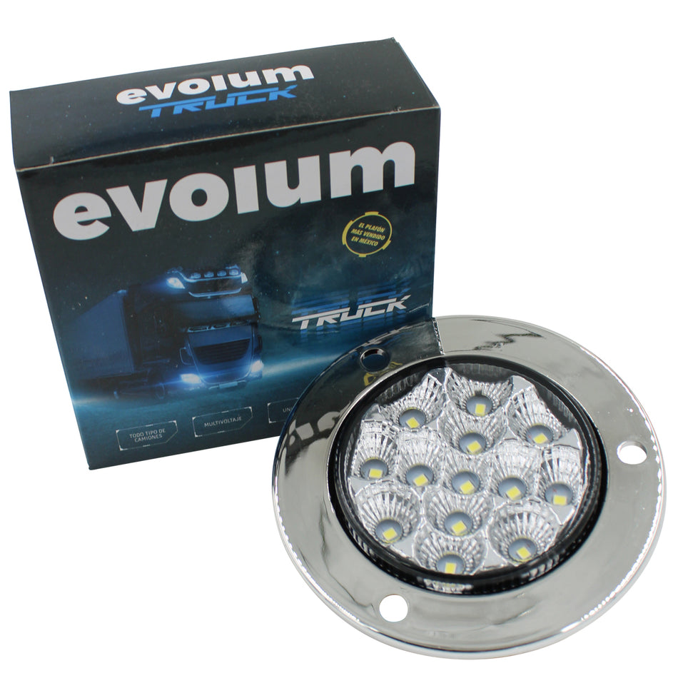 Plafon Circular 2¨ C/Bisel Cromo Luz Fija y con Estrobo C003