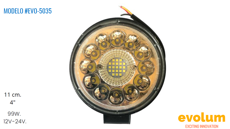 Faro Circular Hiperled, Led Con Estrobo Evo-5035