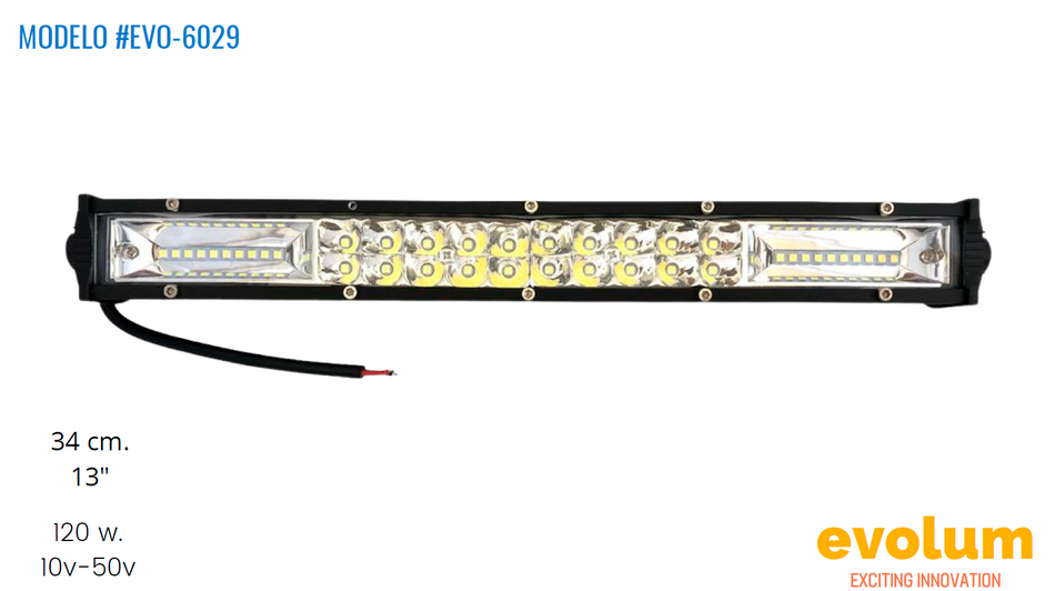 Barra Rectangular Hiperled 34cm, Evo-6029