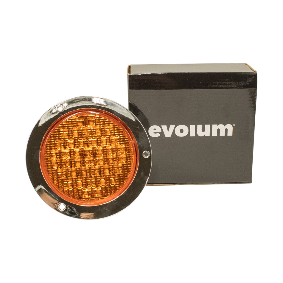 Plafón Redondo 4 Con Bisel Cromo 24led Luz Fija Y C/estrobo F001