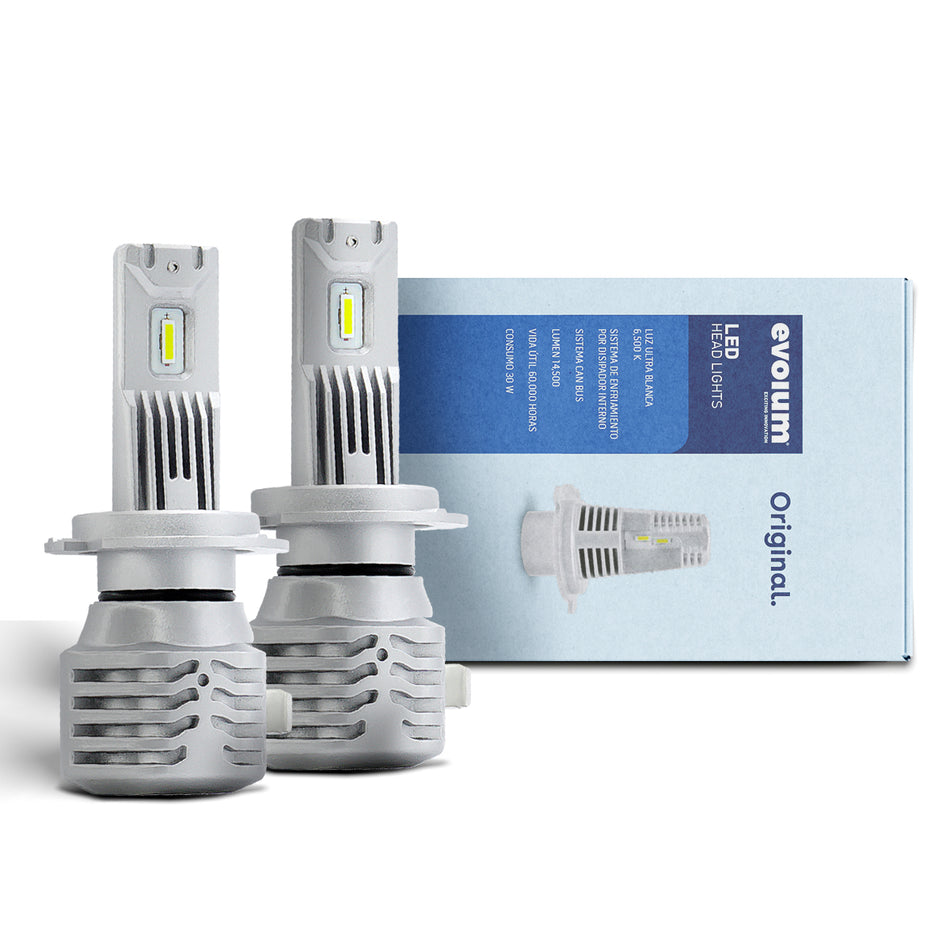Focos Led Faros Kit Automotriz Originales sin ventilador H1 H3 H7 H11 9005 9006