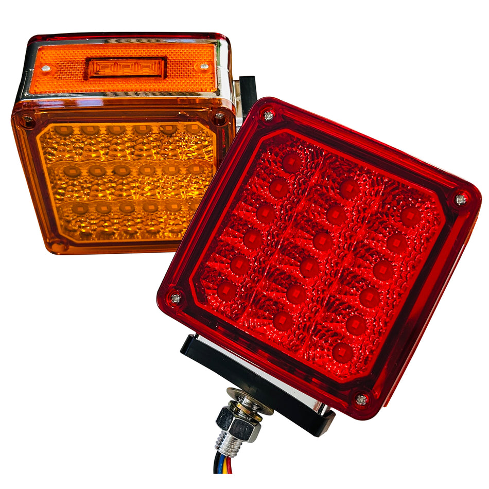 Plafon 6¨ C/Bisel Cromo 24 Led con Luz Fija y con Estrobo S087