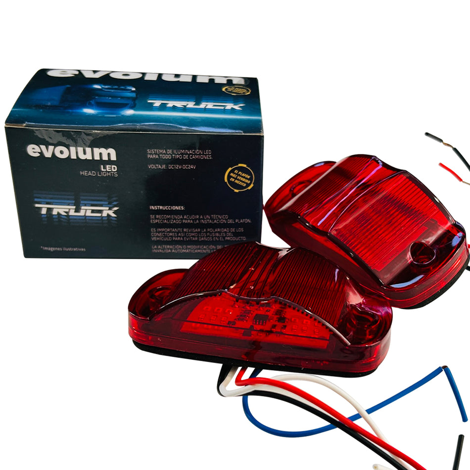 Par Plafón Rectangular 4 Luz Fija Y Con Estrobo Consumo 2.4w S128