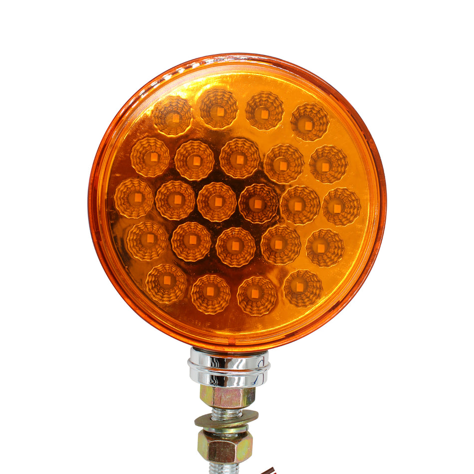 Plafón Led Evolum Circular 4¨ con Estrobo Tr104 Ámbar/Rojo