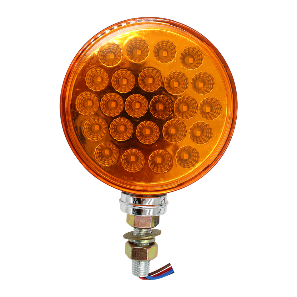 Plafón Led Evolum Circular 4¨ con Estrobo Tr104 Ámbar/Rojo