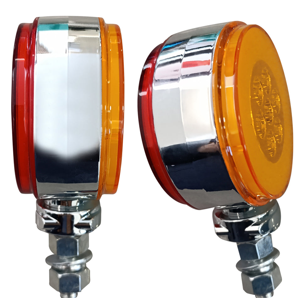 Plafon Led Evolum Tr106 Circular 3¨ con Estrobo Tr106 Ambar/Rojo