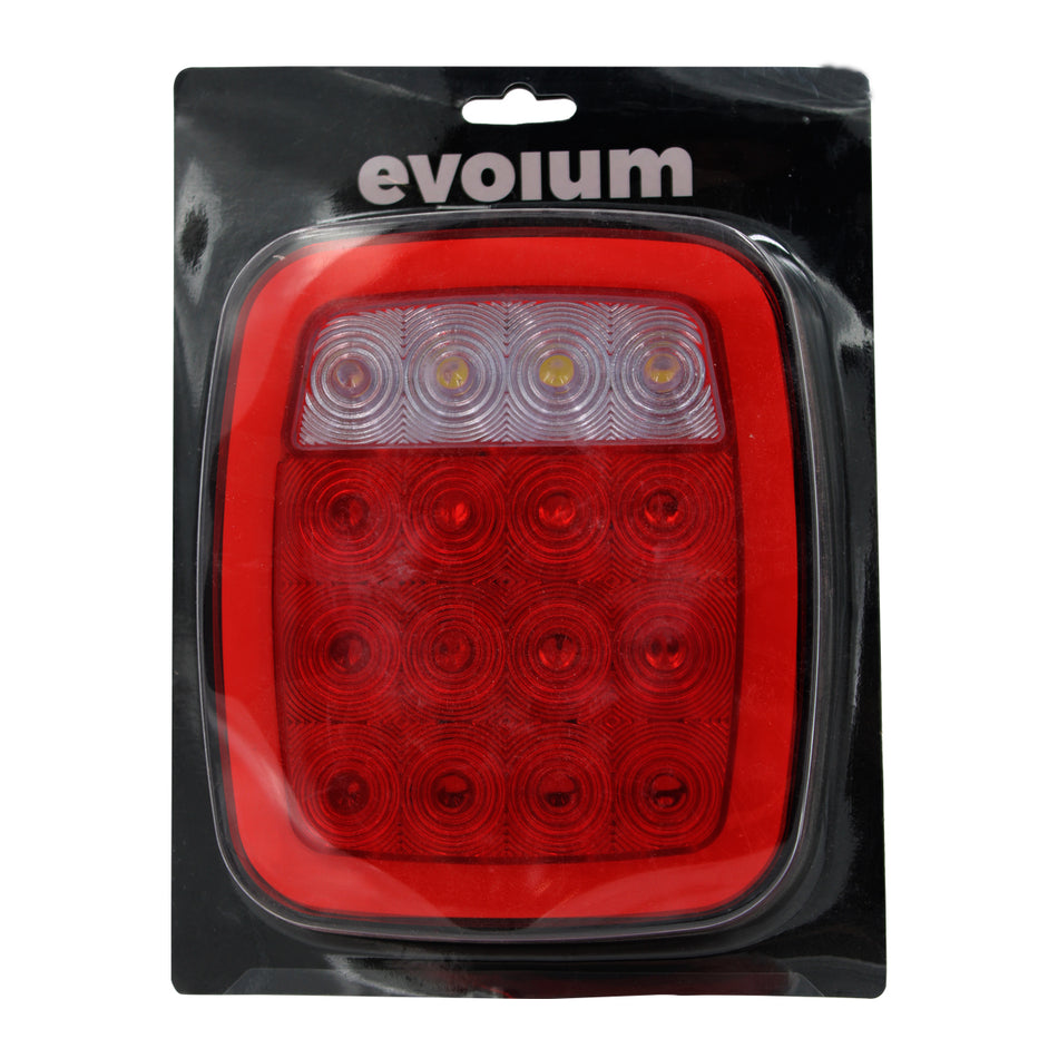 Plafon Cuadrado 7.5¨ C/Bisel Cromo Luz Fija y con Estrobo TR117 Blanco-Rojo