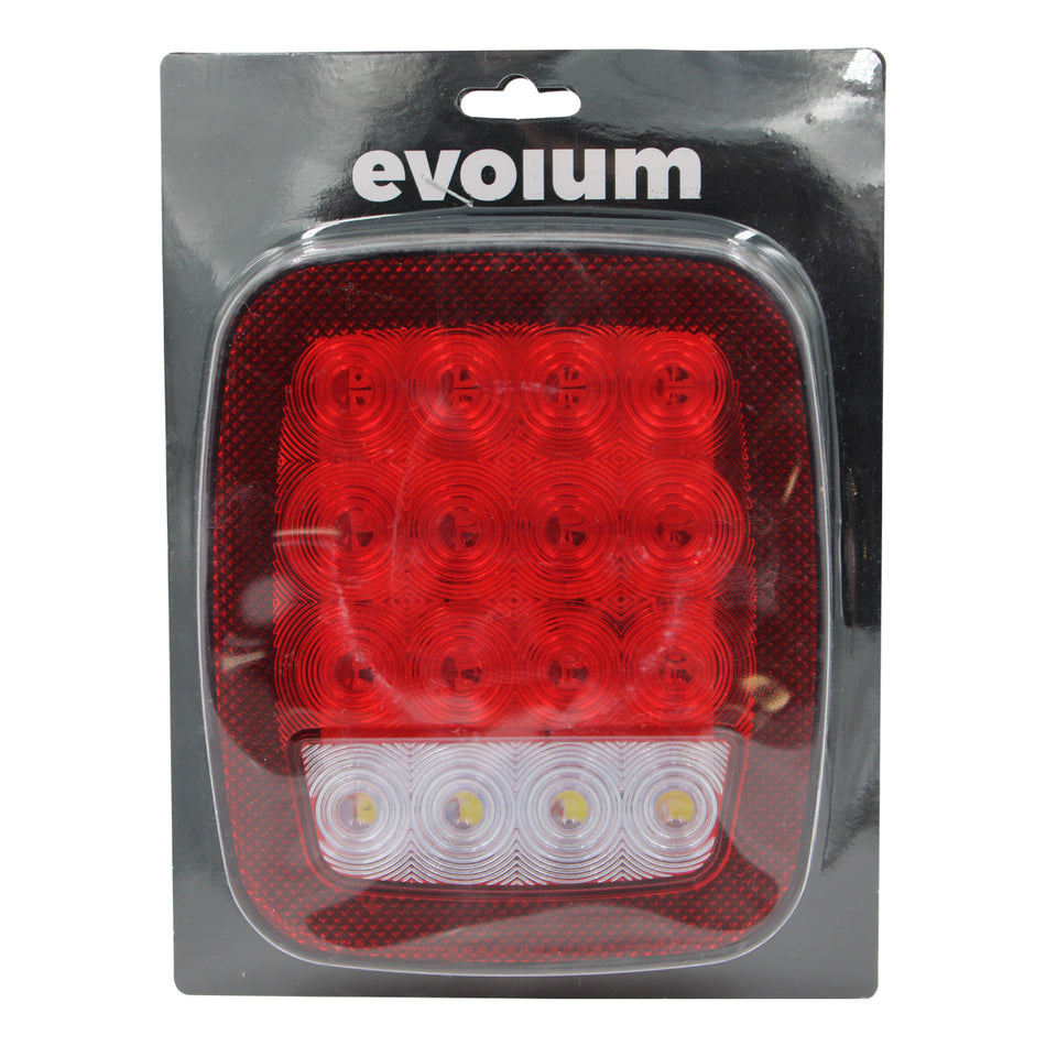 Plafón Cuadrado 7.5¨ C/Bisel Cromo Luz Fija y con Estrobo TR118 Blanco-Rojo