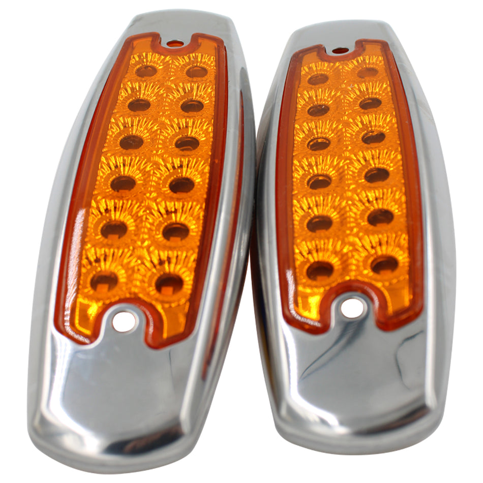 Plafon Led Rectangular 6¨ Con Bisel Cromo C/Estrobo Tr122 Ambar