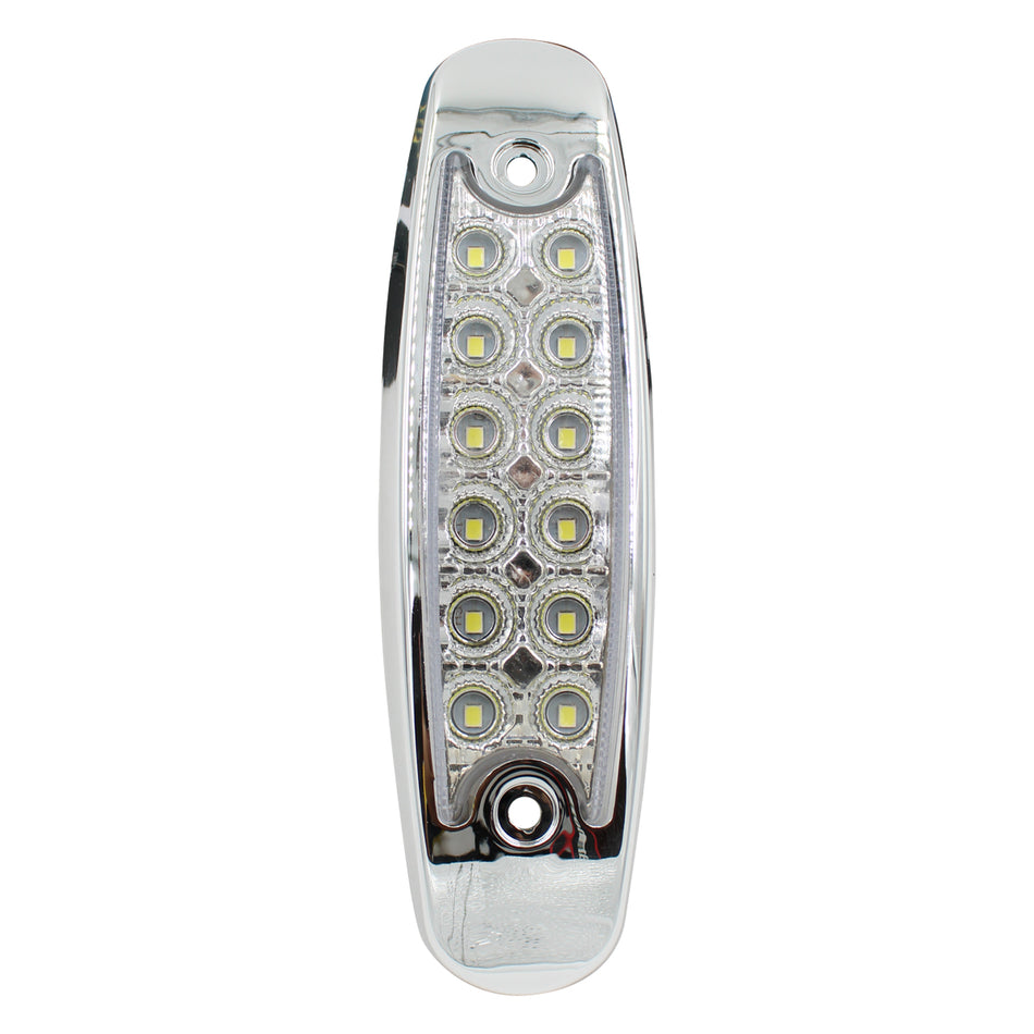 Plafon Led Rectangular 6¨ Con Bisel Cromo C/Estrobo Tr122 Blanco