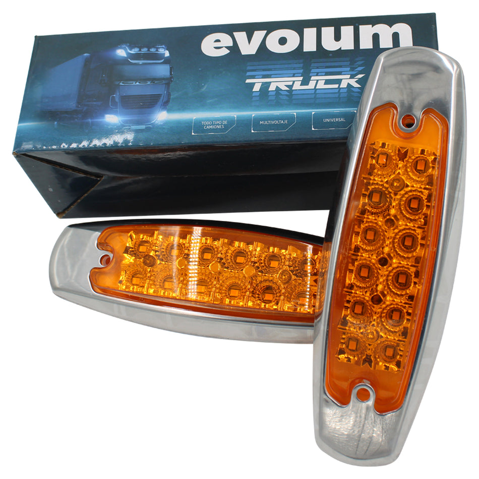 Plafon Led Rectangular 6¨ Con Bisel Cromo C/Estrobo Tr122 Ambar