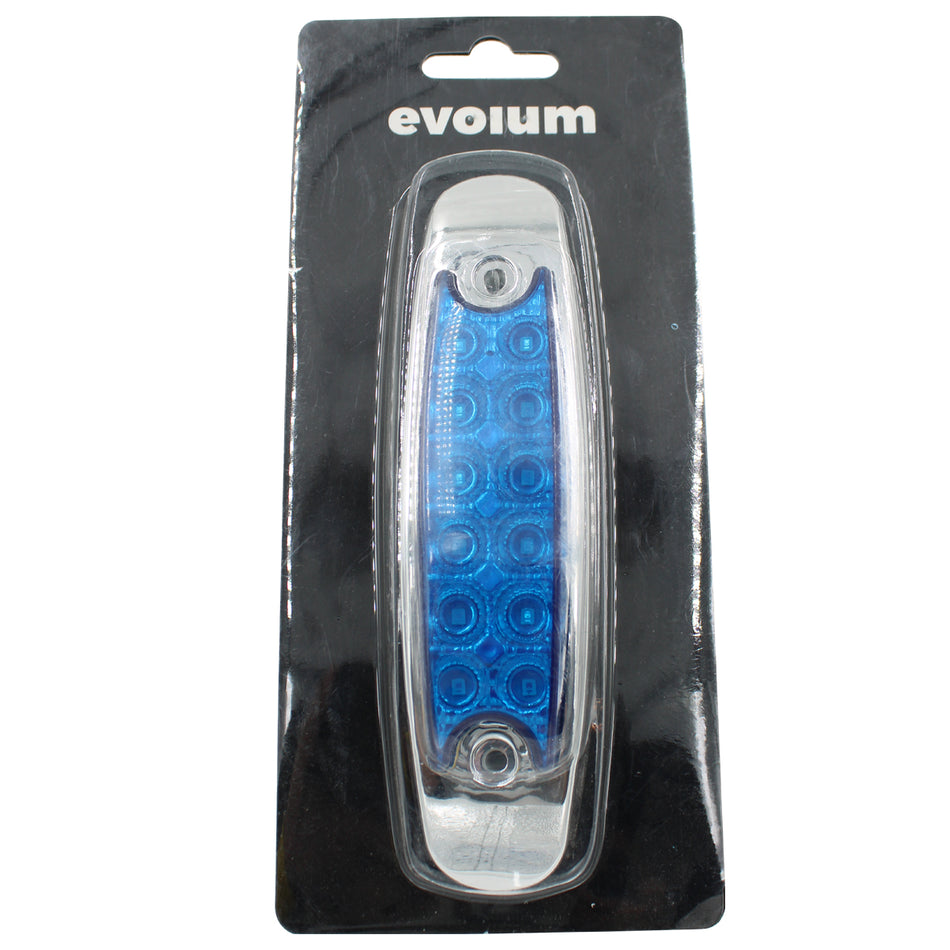 Plafón Led Rectangular 6¨ Con Bisel Cromo C/Estrobo Tr122 Azul