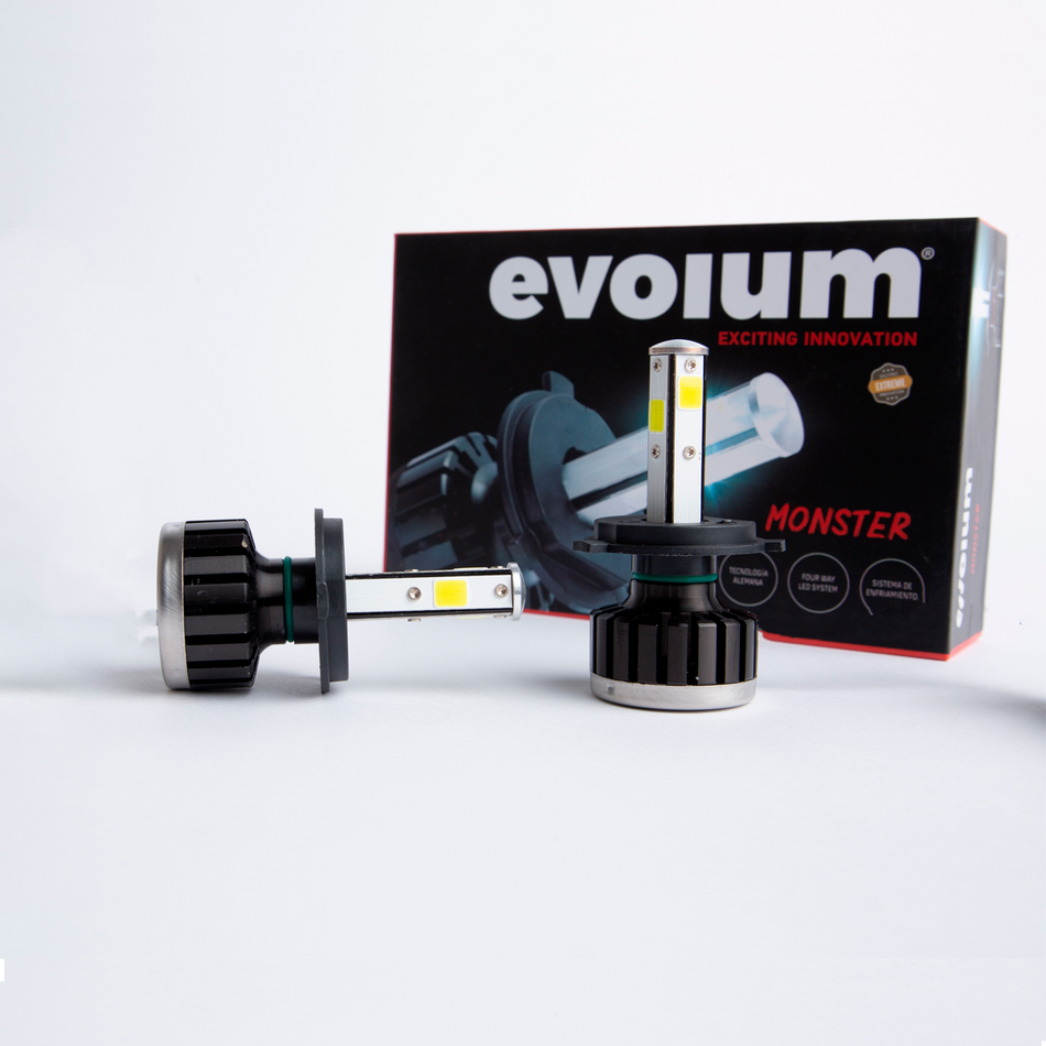 Focos Led Faros Kit Automotriz Monster H1 H3 H7 H11 9005 9006