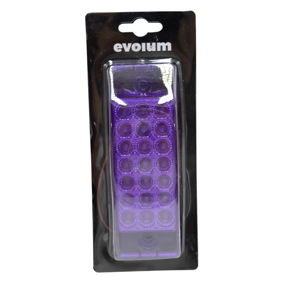 1 Plafón Rectangular 6.3 Multivoltaje Con Estrobo Tr130 Morado