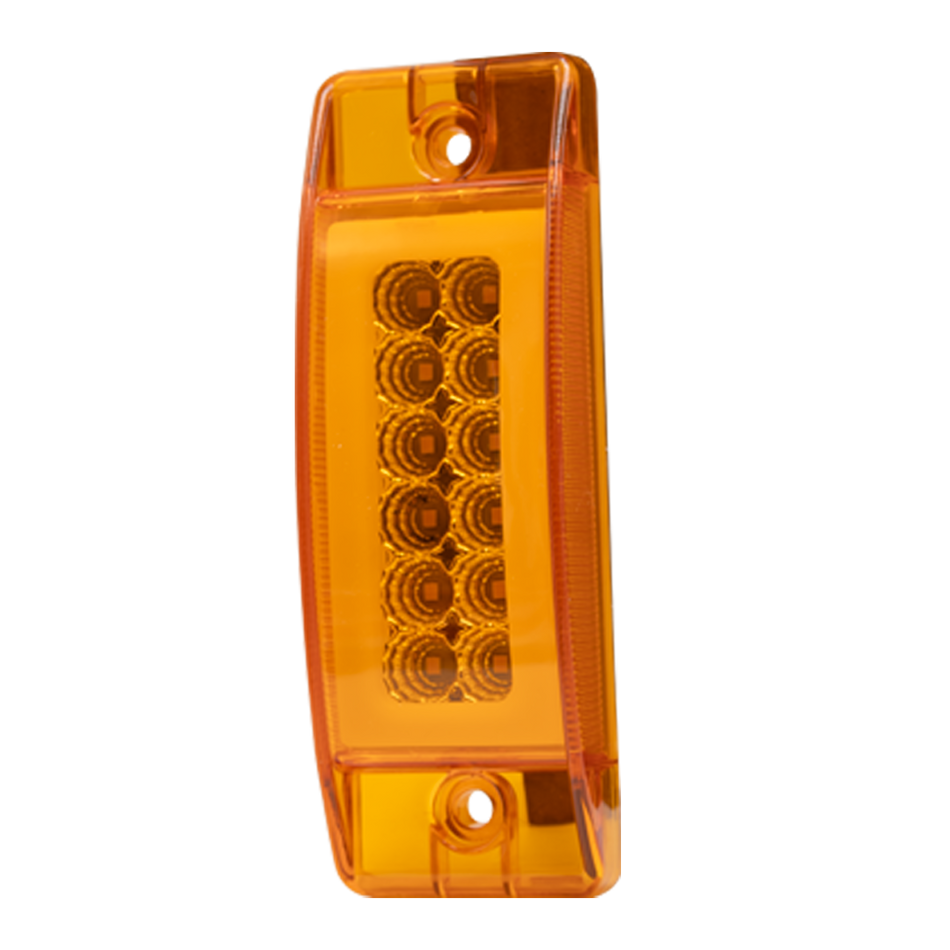 1 Plafón Rectangular 6.2 Multivoltaje Con Estrobo Tr129 Ambar