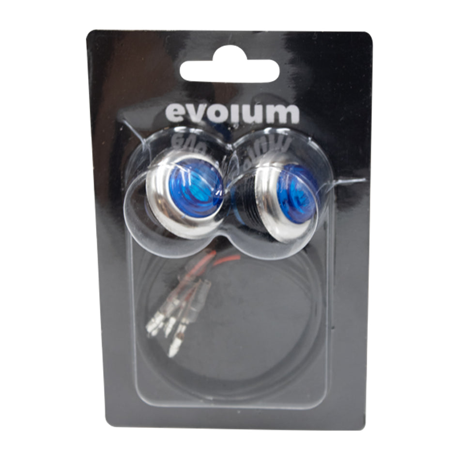 Plafón Redondo 3cm Con Bisel Cromo Luz Fija TR121 Azul