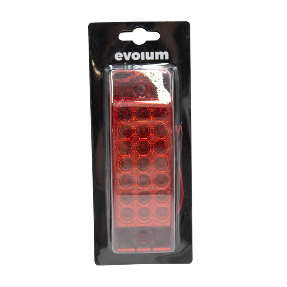 1 Plafón Rectangular 6.3 Multivoltaje Con Estrobo Tr130 Rojo