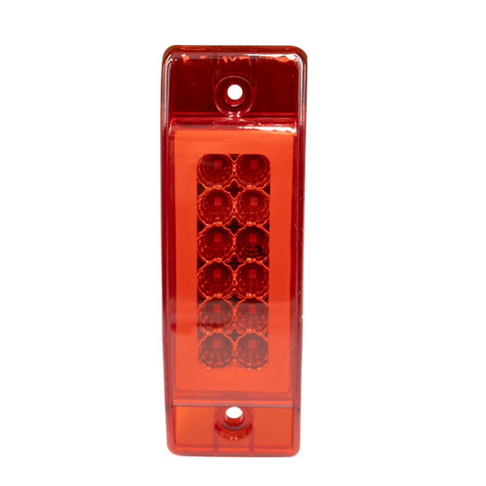 1 Plafón Rectangular 6.2 Multivoltaje Con Estrobo Tr129 Rojo