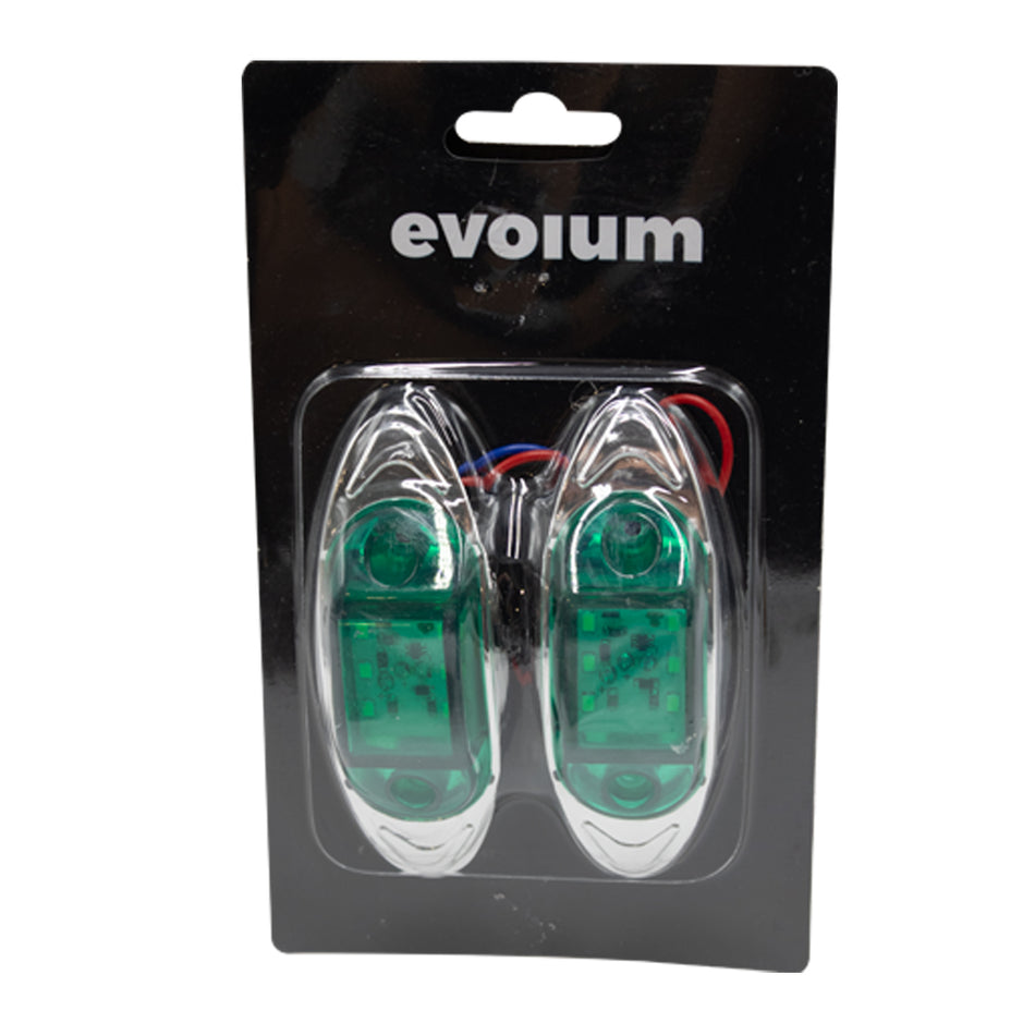 Plafón Ovalado 4 Luz Fija Y Con Estrobo TR111 Verde