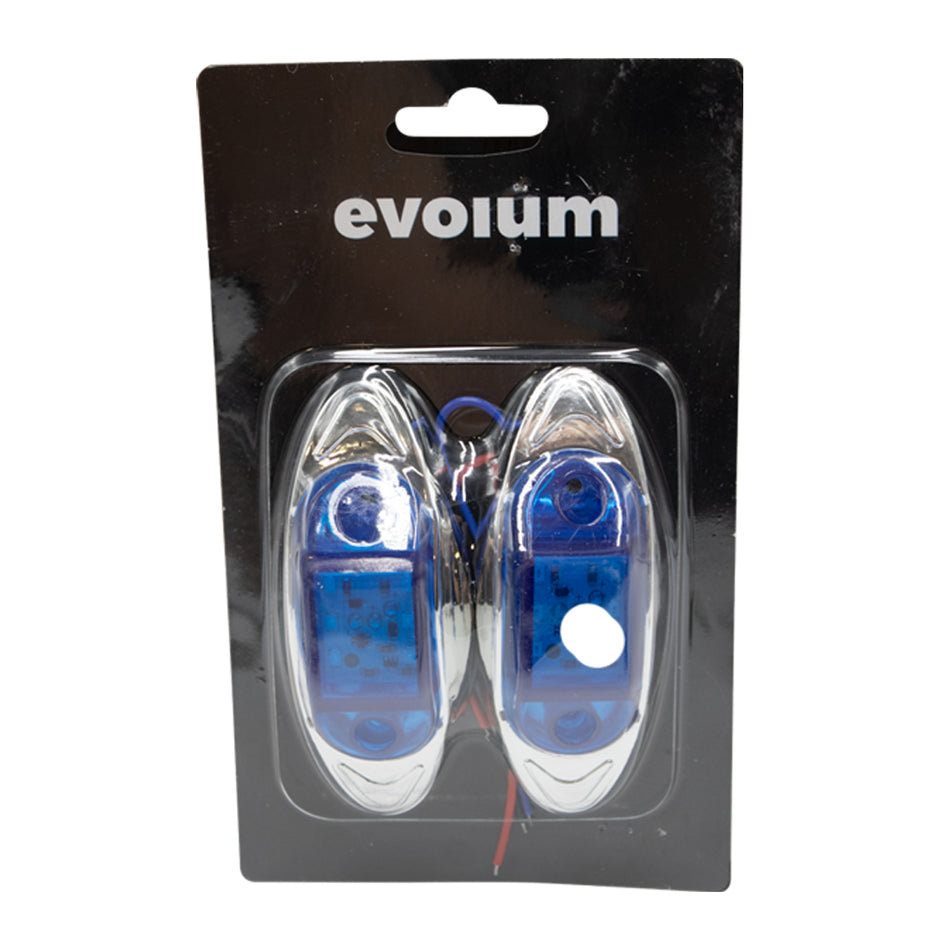 Plafón Ovalado 4 Luz Fija Y Con Estrobo TR111 Azul