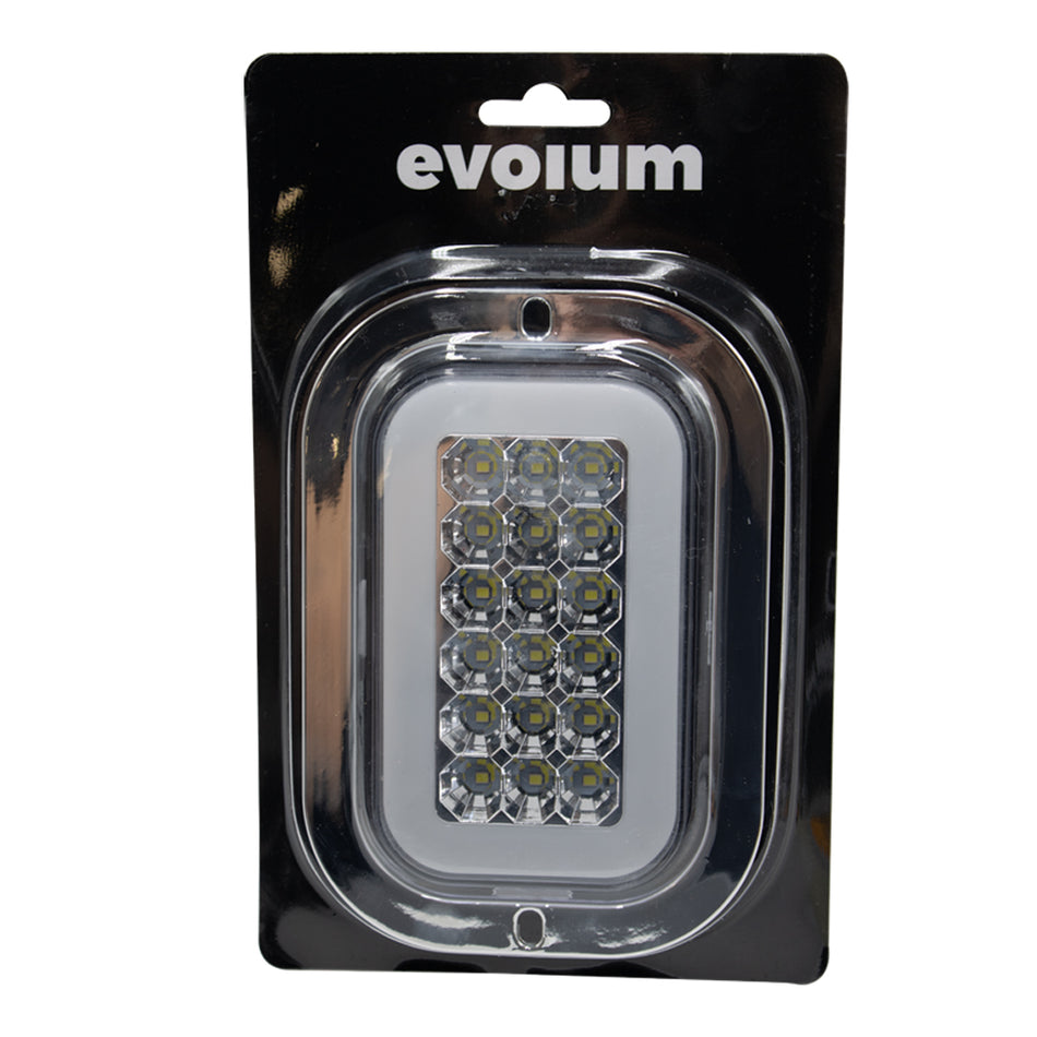 1 Plafón Rectangular 6.5 Multivoltaje Estrobo Tr135 Blanco