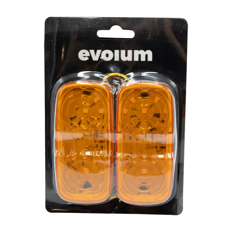 Par Plafón Rectangular 4 Multivoltaje Estrobo Tr131 Ambar