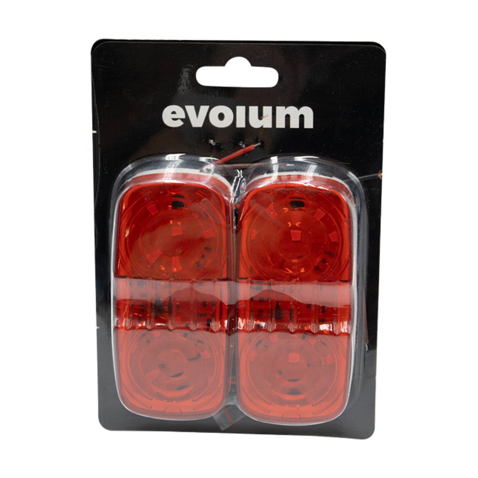 Par Plafón Rectangular 4 Multivoltaje Estrobo Tr131 Rojo