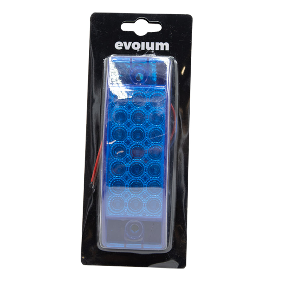 1 Plafón Rectangular 6.3 Multivoltaje Con Estrobo Tr130 Azul