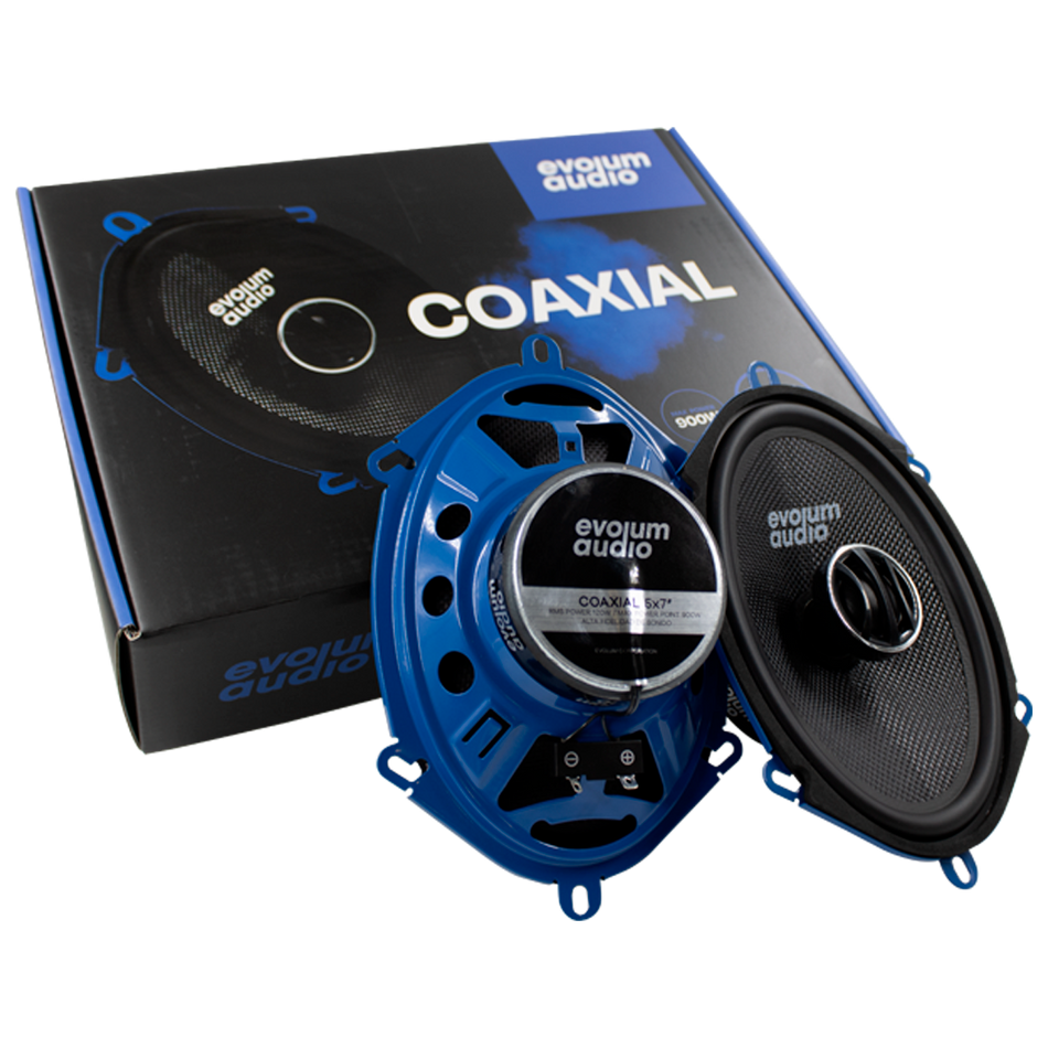 2 Bocinas Coaxial 2 Vías 5x7 900w 150 Rms Car Audio Au 5x7 C0
