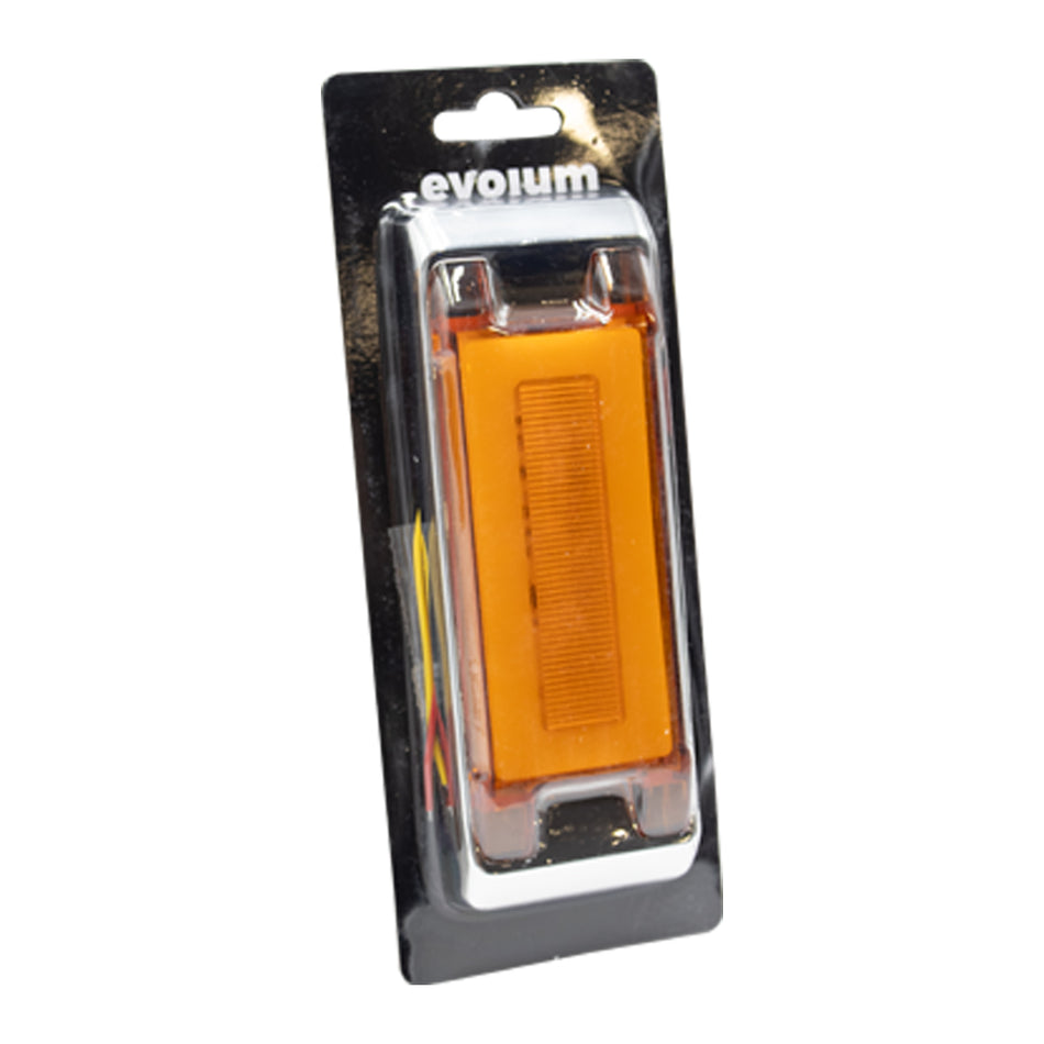 1 Plafón Rectangular 6.5 Multivoltaje Estrobo Tr132 Ámbar