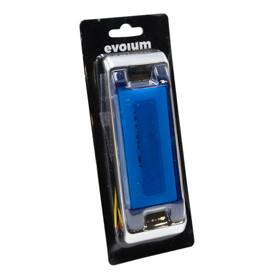 1 Plafón Rectangular 6.5 Multivoltaje Estrobo Tr132 Azul