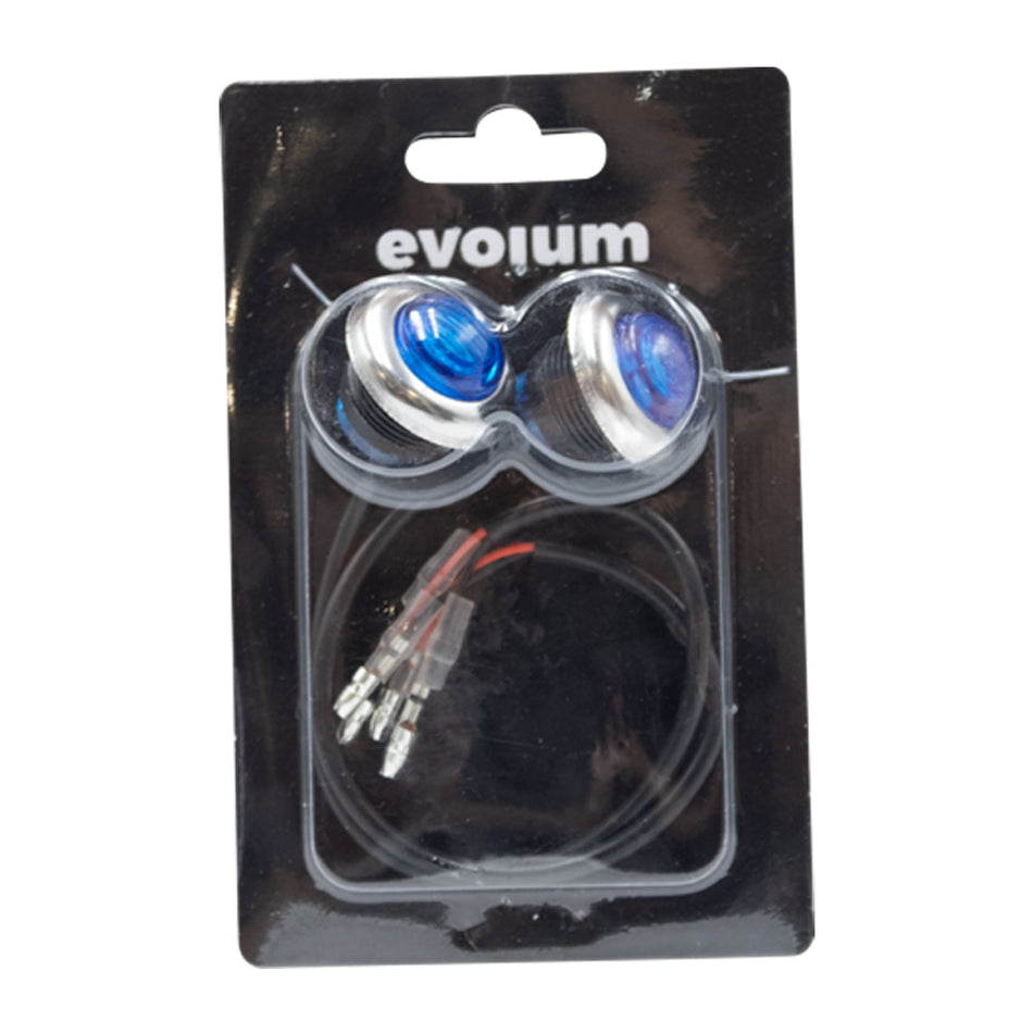 Plafón Redondo 3cm Con Bisel Cromo Luz Fija TR121 Azul