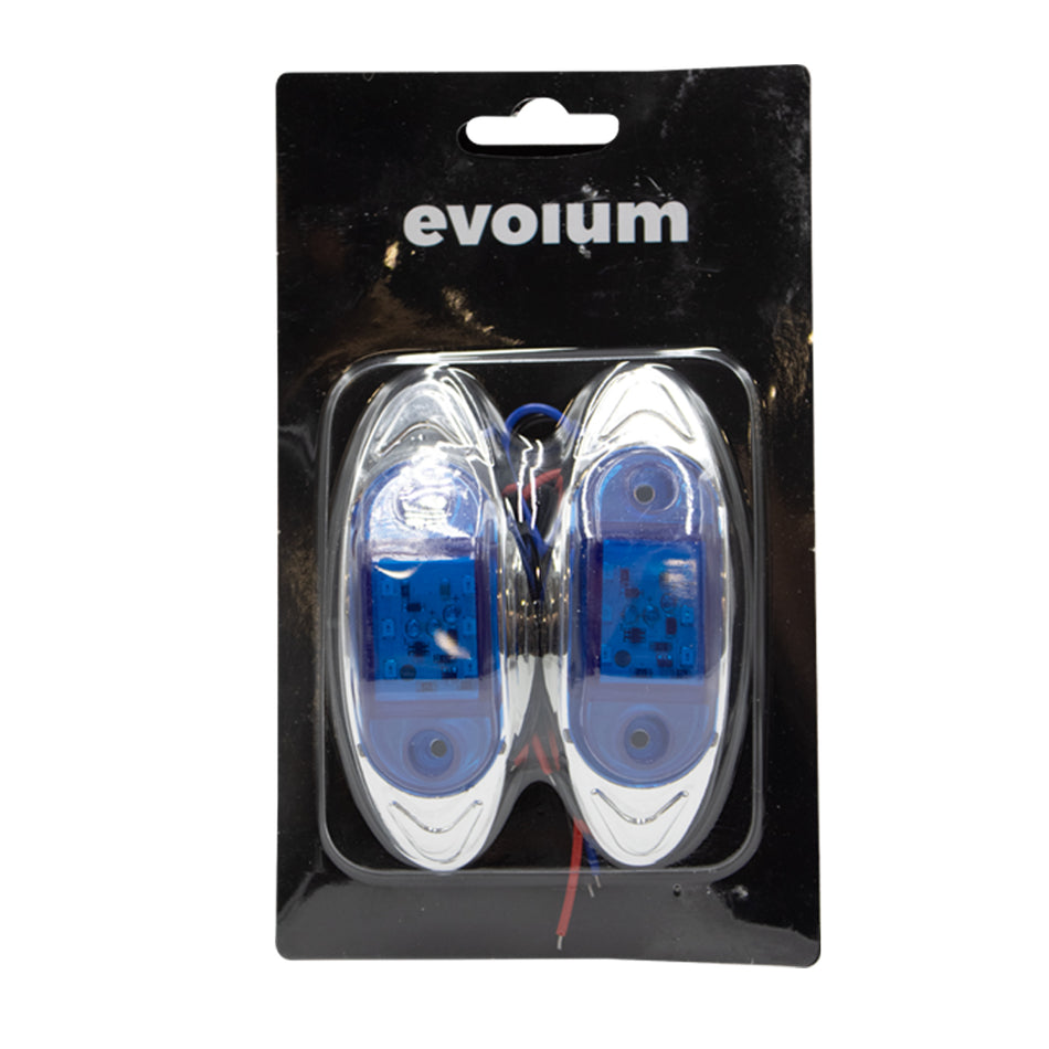 Plafón Ovalado 4 Luz Fija Y Con Estrobo TR111 Azul