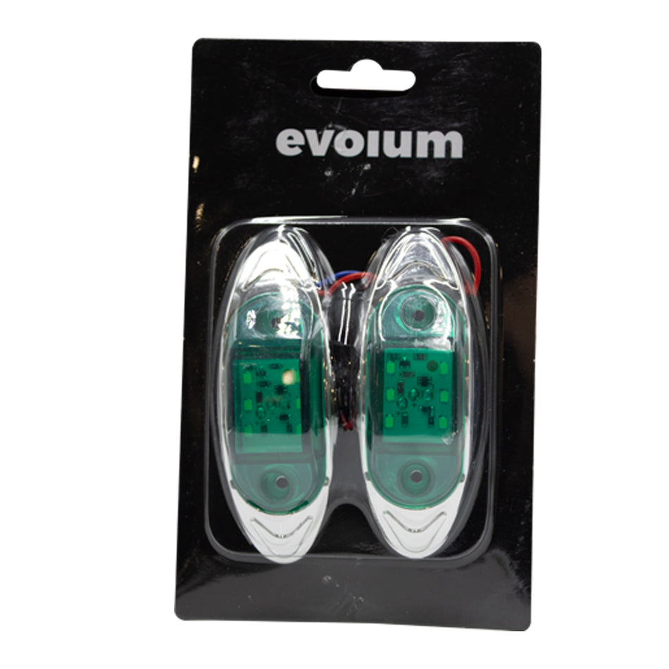 Plafón Ovalado 4 Luz Fija Y Con Estrobo TR111 Verde