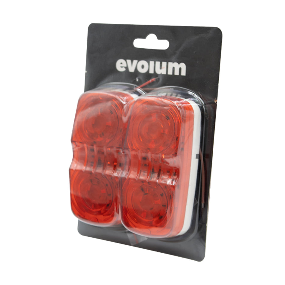 Par Plafón Rectangular 4 Multivoltaje Estrobo Tr131 Rojo