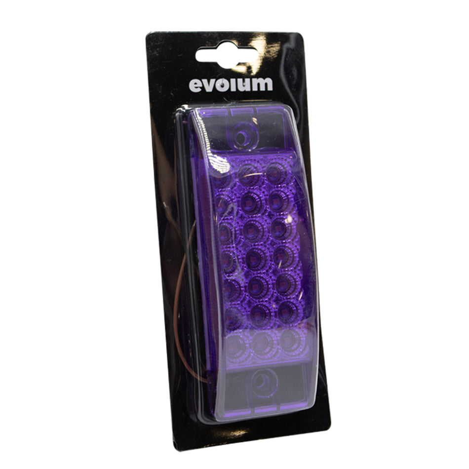 1 Plafón Rectangular 6.3 Multivoltaje Con Estrobo Tr130 Morado