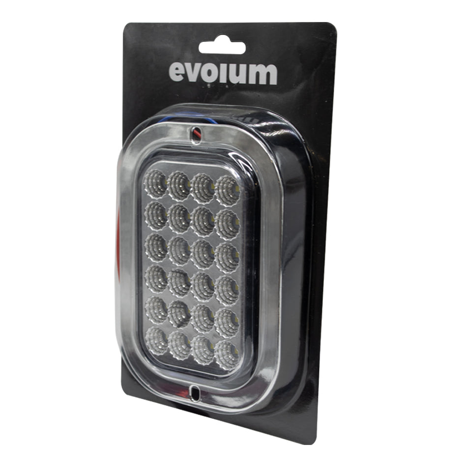 Plafón 5.5¨ C/Bisel Cromo 24 Led con Luz Fija y con Estrobo S215 Blanco