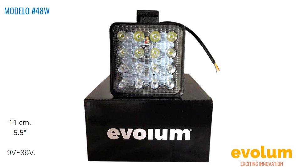 Faro Cuadrado Modelo 48w