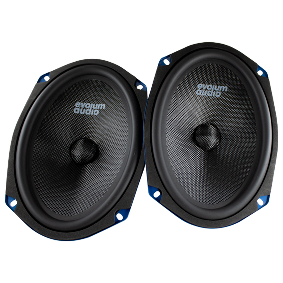 2 Bocinas De Medio Rango Con Cono De Papel Car Audio Au 6x9