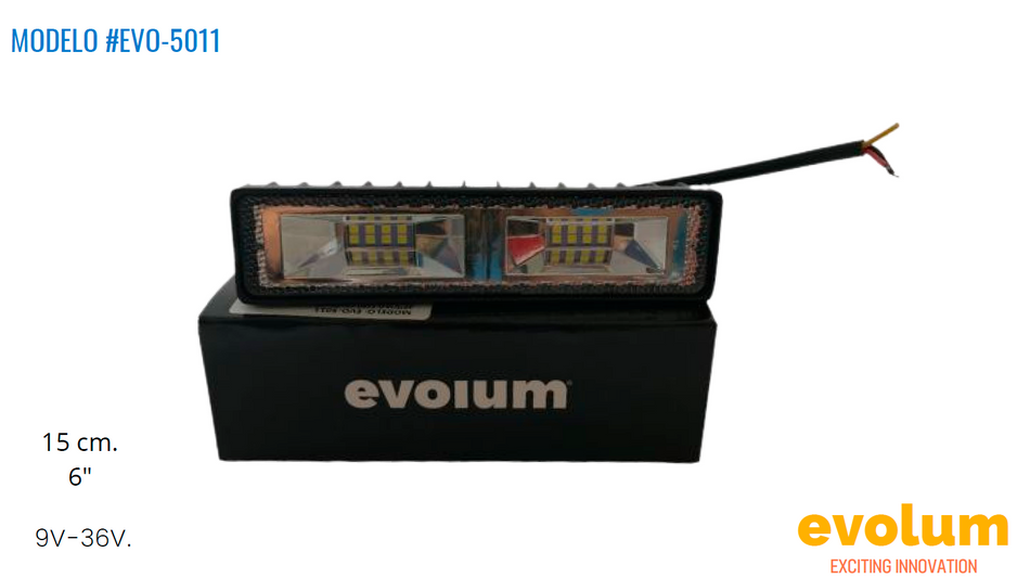 Faro Rectangular Hiperled, 16 Leds Con Estrobo Evo-5011