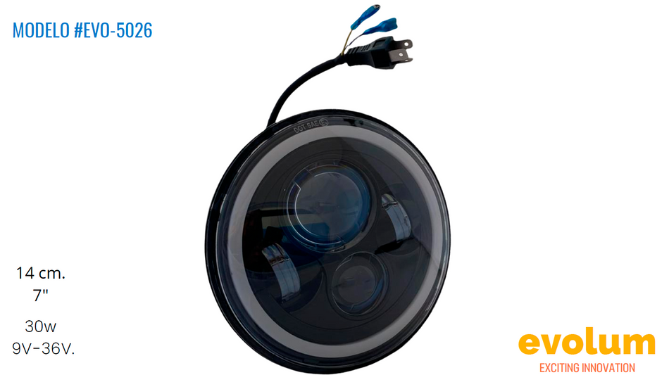 Faro Circular Hiperled, Led Con Estrobo Evo-5026