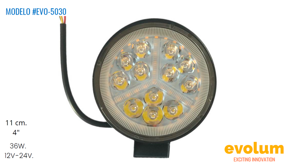 Faro Circular Hiperled, Led Con Estrobo Evo-5030