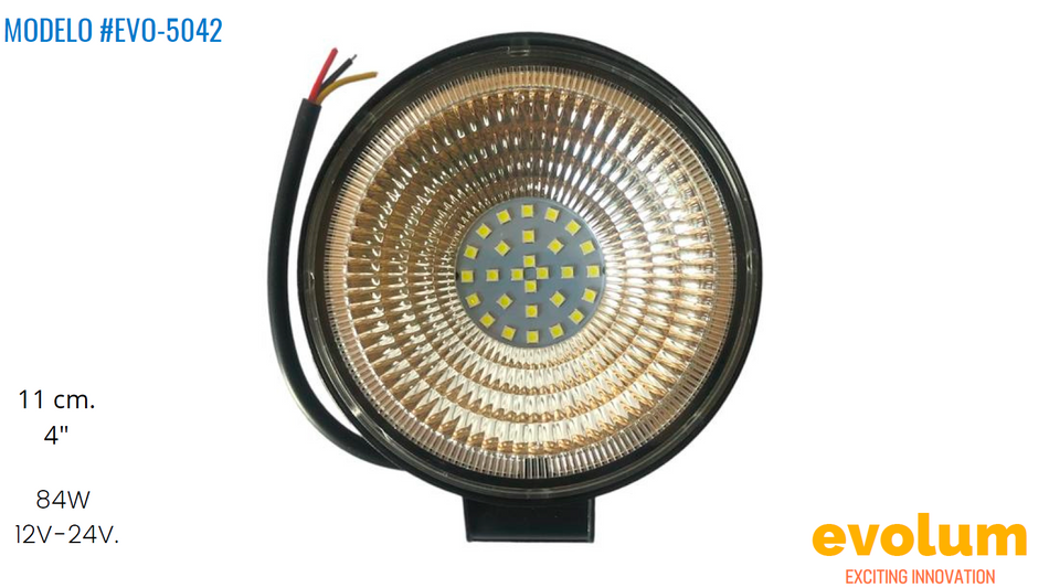 Faro Circular Hiperled, Led Con Estrobo Evo-5042