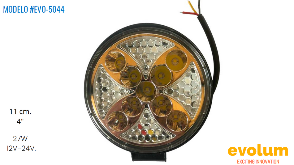 Faro Circular Hiperled, Led Con Estrobo Evo-5044