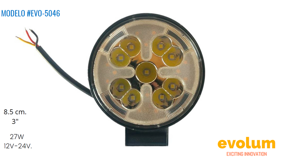 Faro Circular Hiperled, Led Con Estrobo Evo-5046
