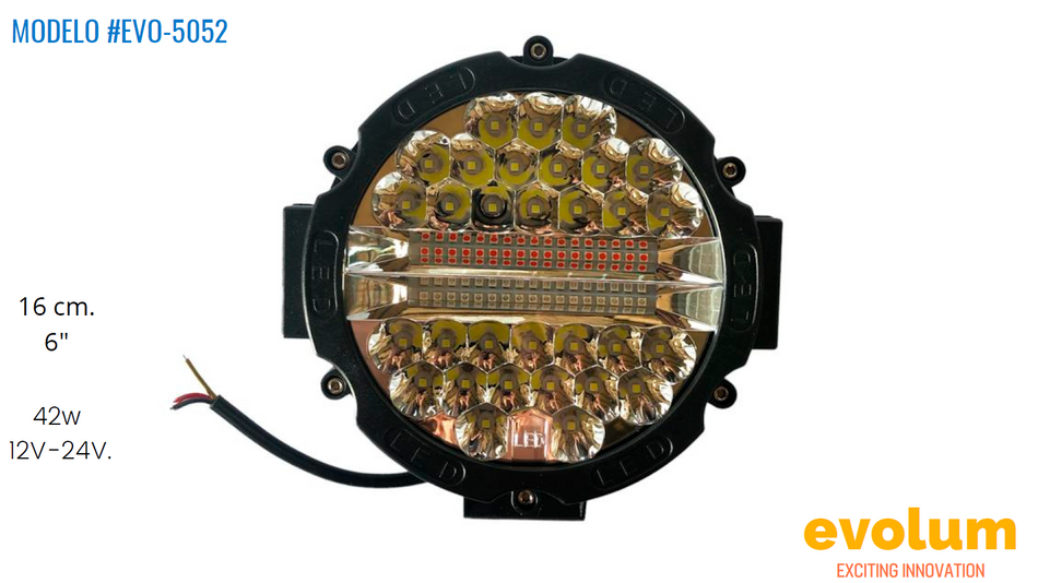 Faro Circular Hiperled, Led Con Estrobo Evo-5052